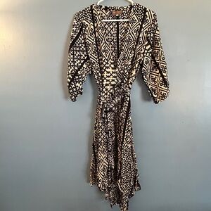 Chic Asymmetrical Black and White Dress